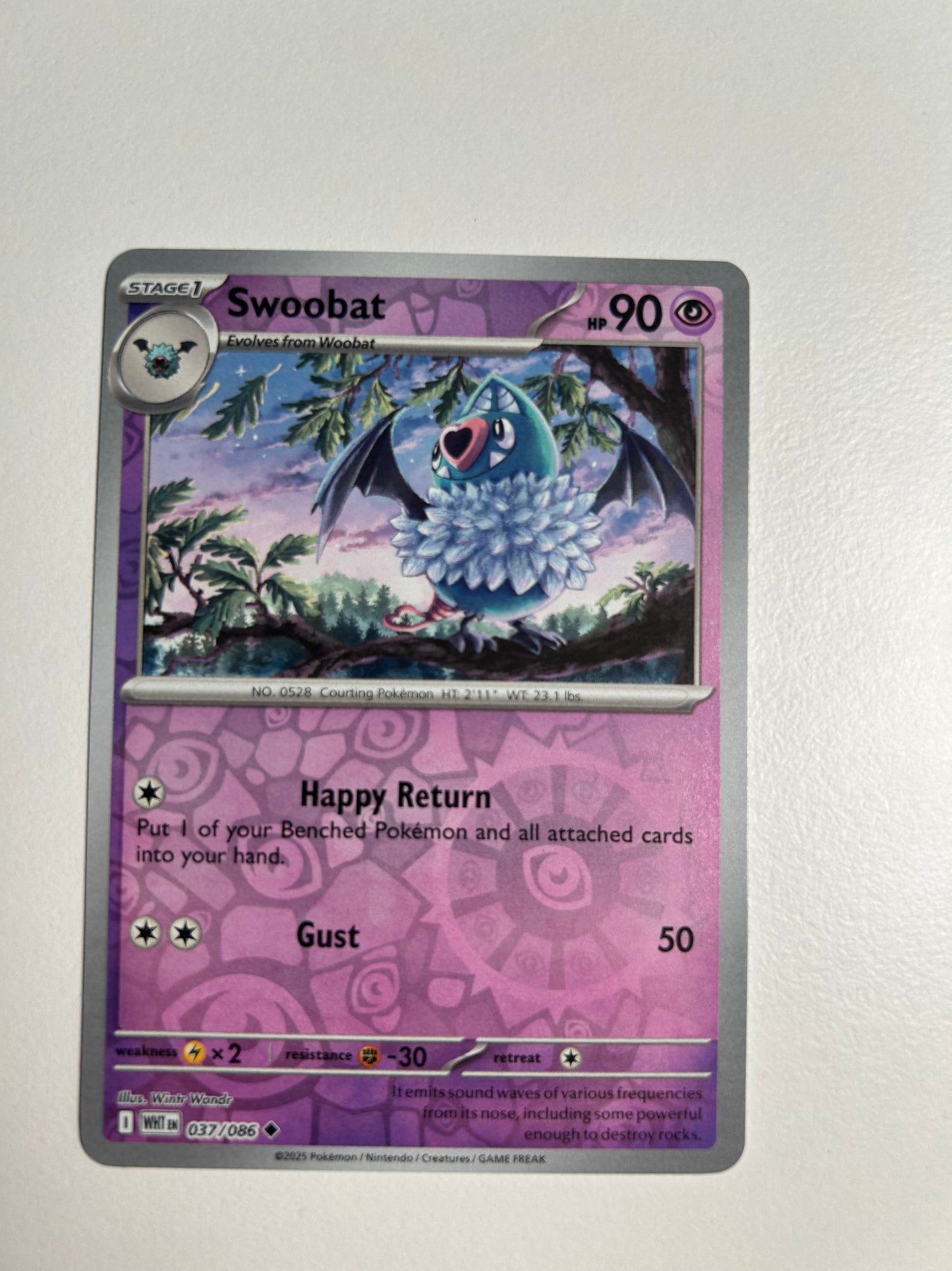 Swoobat Reverse Holo - SV: White Flare